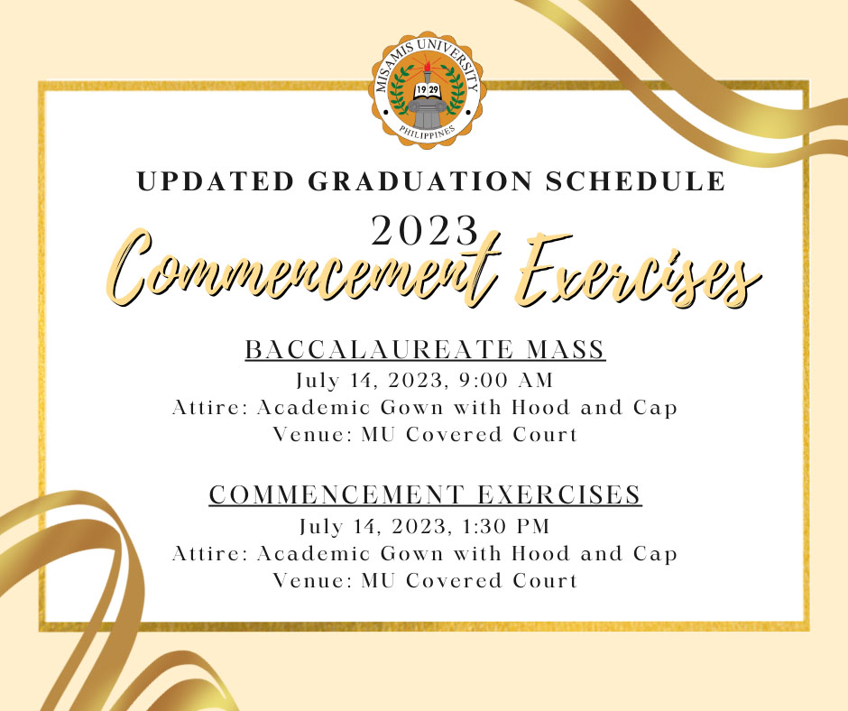 UPDATED Graduation Schedule 2023